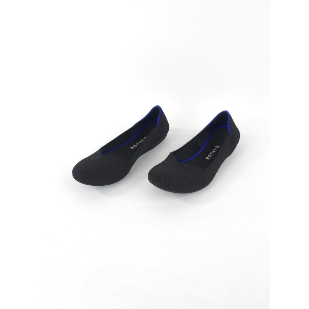 Rothy's Flat Maritime Navy Round Toe Slip-on Ballet Flats Shoes Womens Size 8